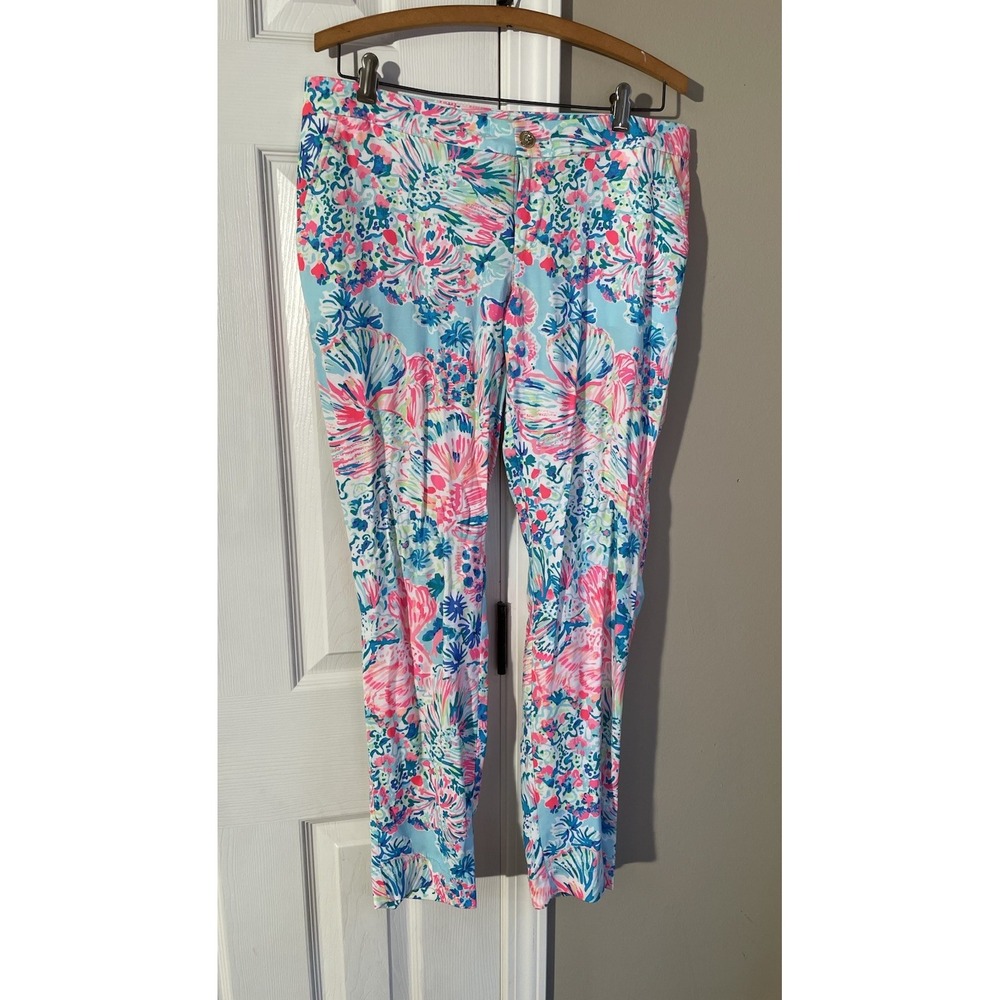 Lilly Pulitzer Alina Pants in the "Serene Blue Gypsea" Size 8